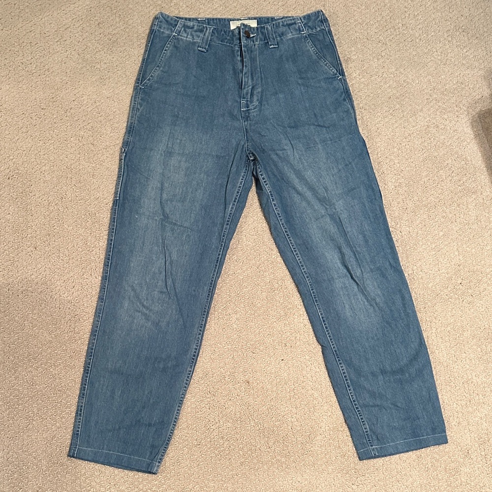 Deus Ex Machina Men's Relaxed Fit Lightweight Blue Carpenter Pants